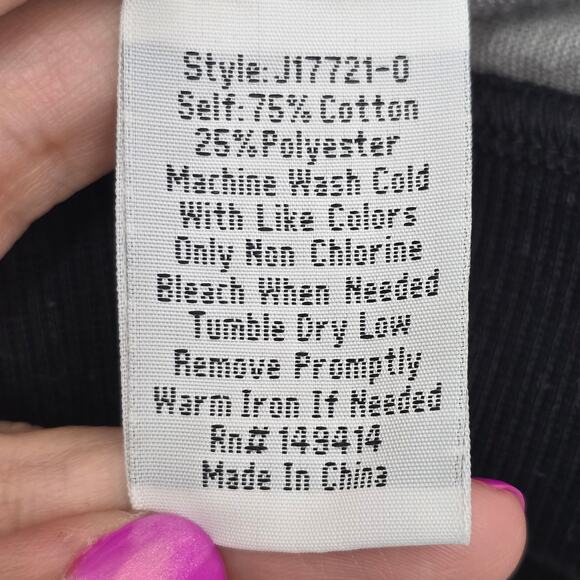 Johnny Was Hoodie Sweater Women XS Black Velour Butterfly Full Zip Bohemian Boho - Picture 4 of 12